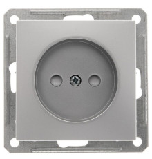 Розетка без заземления со шторками Schneider Electric Wessen59 RS16-151-5-86 Матовый хром | арт.RS16-151-5-86
