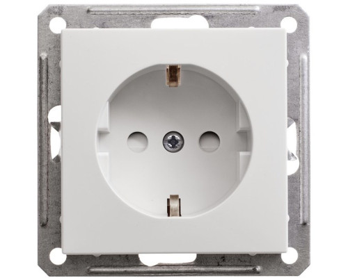 Розетка с заземлением со шторками Schneider Electric Wessen59 RS16-152-1-86 Белый - RS16-152-1-86