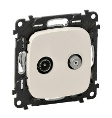 Valena Allure - Розетка TV-SAT двухкабельная 5-862MHz/950-2400MHz, слоновая кость (инд. упаковка) | арт.753858