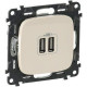 Valena Allure - Зарядное устройство с 2-мя USB-разъемами, 240В/5В, 1500мА, слоновая кость (инд.упак) | арт.754996