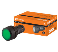 Кнопка SB7-CW3361-220V(LED) d22мм 1з, зеленая TDM | арт.SQ0746-0025