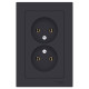 Розетка двойная без заземления с рамкой Schneider Electric AtlasDesign ATN001020 Карбон - ATN001020