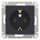 Розетка с заземлением без шторок Schneider Electric AtlasDesign ATN001043 Карбон - ATN001043