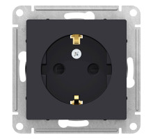 Розетка с заземлением со шторками Schneider Electric AtlasDesign ATN001045 Карбон - ATN001045