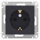 Розетка с заземлением со шторками Schneider Electric AtlasDesign ATN001045 Карбон - ATN001045
