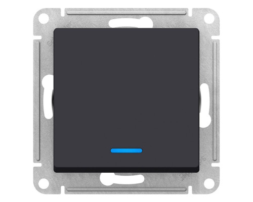 Переключатель 1-клавишный с подсветкой Schneider Electric AtlasDesign ATN001063 Карбон - ATN001063