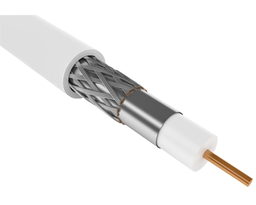 RG6 медный 75Ом FPE PVC белый (100м) GENERICA Кабель коаксиальный