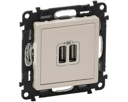 Valena Life - Зарядное устройство с двумя USB-разъемами, 240В/5В, 1500мА, слоновая кость (инд.упак)