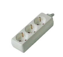 Колодка розеточная 3 гнезда 2П+3 16А 250В белая General Lighting Systems