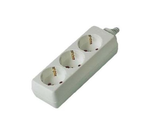 Колодка розеточная 3 гнезда 2П+3 16А 250В белая General Lighting Systems