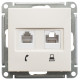 Розетка телефонная+компьютерная Schneider Electric Wessen59 RSI-251TK5E-2-86 Слоновая  кость - RSI-2
