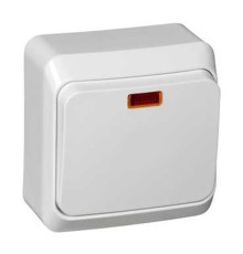 Выключатель с индикацией, открытая установка Schneider Electric Этюд BA10-005B Белый - BA10-005B