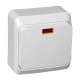 Выключатель с индикацией, открытая установка Schneider Electric Этюд BA10-005B Белый - BA10-005B