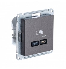 ATLASDESIGN USB РОЗЕТКА тип-С 65Вт высокоскор.заряд. QC, PD, механизм, МОККО