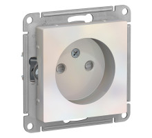 ATLASDESIGN РОЗЕТКА без заземления со шторками, 16А, механизм, ЖЕМЧУГ
