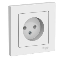 ATLASDESIGN РОЗЕТКА без заземления, 16А, в сборе, БЕЛЫЙ