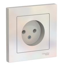 ATLASDESIGN РОЗЕТКА без заземления, 16А, в сборе, ЖЕМЧУГ