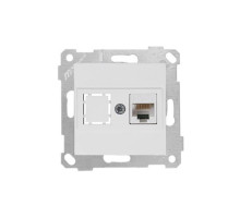 Rita - Розетка 1хRJ-45 кат. 5e UTP, белая
