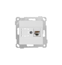 Rita - Розетка 1хRJ-45 кат. 5e UTP, белая