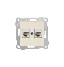 Rita - Розетка 2хRJ-45 кат. 5e UTP, сл.кость