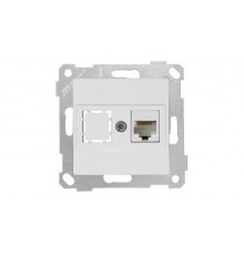Rita - Розетка 1хRJ-45 кат. 6 UTP, белая