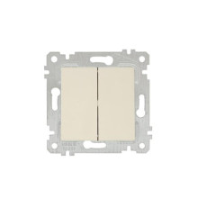 Rita - Выключатель двухклавишный, пруж. зажимы, сл.кость