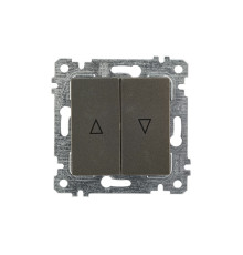 Rita - Выключатель для управления рольставнями, пруж. зажимы, дымчатый