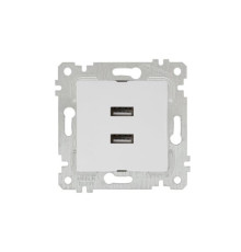 Rita - Розетка 2xUSB Type A, белая