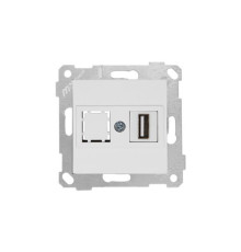 Rita - Розетка 1xUSB Type A, для передачи данных, белая