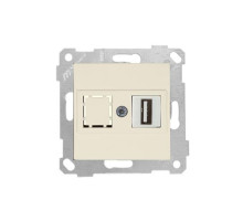 Rita - Розетка 1xUSB Type A, для передачи данных, сл.кость