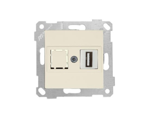 Rita - Розетка 1xUSB Type A, для передачи данных, сл.кость Rita - Розетка 1xUSB Type A, для передачи данных, сл.кость