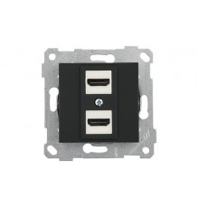 Rita - Розетка 2xHDMI, черный мат