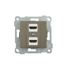 Rita - Розетка 2xHDMI, антрацит