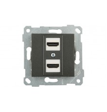 Rita - Розетка 2xHDMI, дымчатый