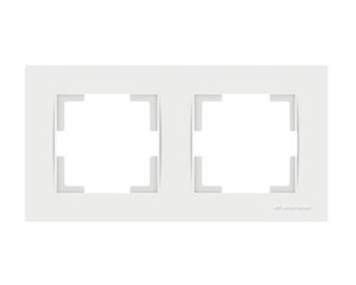 Rita - Рамка 2 поста, горизонтальный монтаж, белая Rita - Рамка 2 поста, горизонтальный монтаж, белая