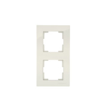 Rita - Рамка 2 поста, вертикальный монтаж, серый