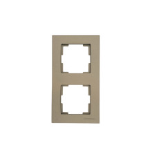 Rita - Рамка 2 поста, вертикальный монтаж, антрацит