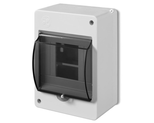 Коробка электротехническая для пломбировки MINI S-4, 4M, без клемм, дымчатая дверца, 140x95x66mm, IP20 Коробка электротехническая для пломбировки MINI S-4, 4M, без клемм, дымчатая дверца, 140x95x66mm, IP20