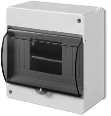 Коробка электротехническая для пломбировки MINI S-6, 6M, N/PE 2x 1x16+6x10mm2, дымчатая дверца, 140x130x66mm, IP20