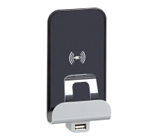 Etika - Беспроводное зарядное устр-во 1A с USB портом 2,4A (белый)