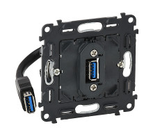Valena In'Matic - Розетка USB 3.0 с подключенным кабелем 15см и разъемом