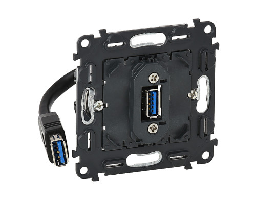 Valena In'Matic - Розетка USB 3.0 с подключенным кабелем 15см и разъемом Valena In'Matic - Розетка USB 3.0 с подключенным кабелем 15см и разъемом