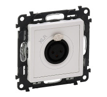 Valena Life - Аудиорозетка с 3-контактным гнездом XLR, белая (инд. упаковка)