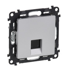 Valena Life - Розетка 1хRJ-45 UTP CAT5E, алюминий (инд. упаковка)