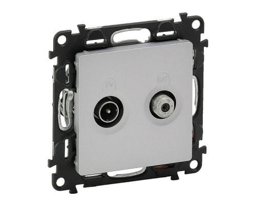 Valena Life - Розетка TV-SAT проходная 1,5dB/14dB, 5-862MHz/950-2400MHz, алюминий (инд. упаковка) Valena Life - Розетка TV-SAT проходная 1,5dB/14dB, 5-862MHz/950-2400MHz, алюминий (инд. упаковка)