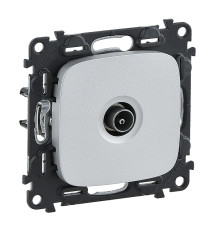 Valena Allure - Розетка TV проходная 1,5dB/14dB, 0-2400MHz, алюминий (инд. упаковка)