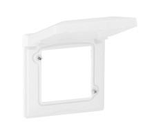 Valena Life - Рамка 1 пост с крышкой IP44, белая