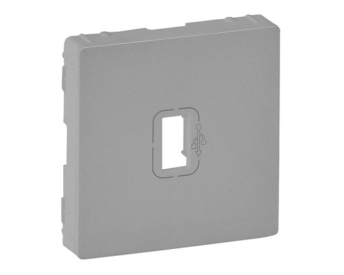 Valena Life - Лицевая панель для розетки USB 3.0 с подключенным кабелем 15см и разъемом, алюминий Valena Life - Лицевая панель для розетки USB 3.0 с подключенным кабелем 15см и разъемом, алюминий