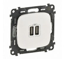 Valena Allure - Зарядное устройство с двумя USB-разъемами, 240В/5В, 1500мА, жемчуг (инд. упаковка)