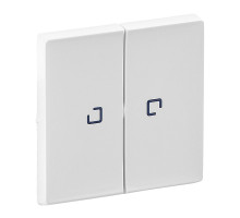 Valena Life - Лицевая панель для выключателя двухклавишного с подсветкой, белая